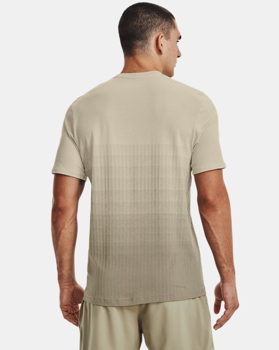Men's UA Seamless Lux Short Sleeve in Brown image number 1